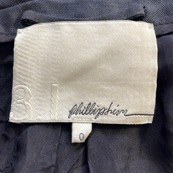 Vintage 3.1 Phillip Lim Linen Blend Utility Jacket, Black, 0 - Picture 12 of 14